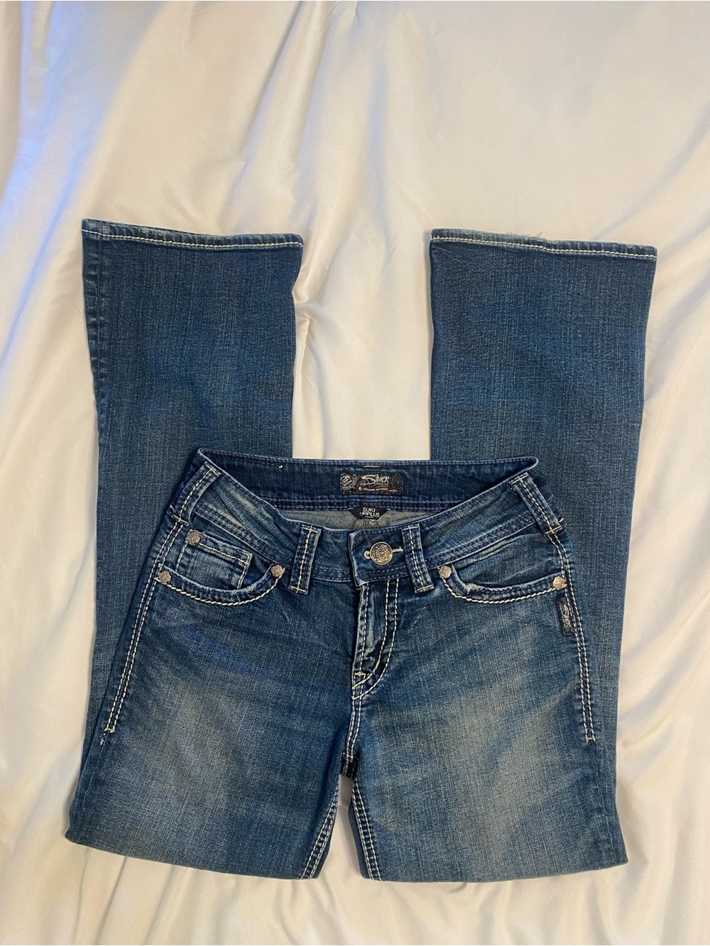 Silver Dark Blue Women’s Bootcut Jeans -suki surplus